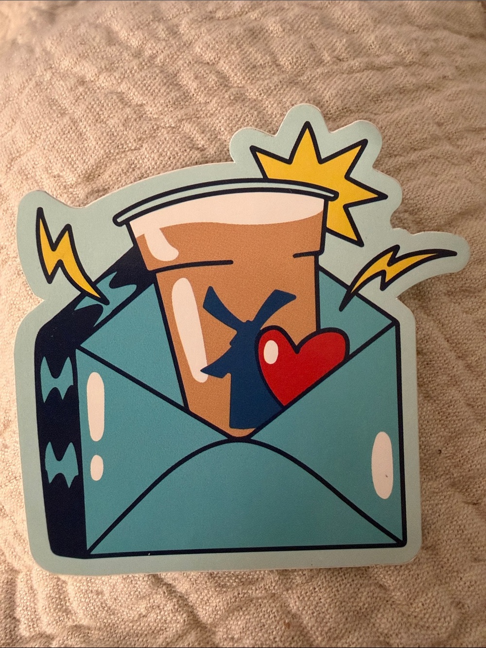 Dutch bros envelope heart sticker